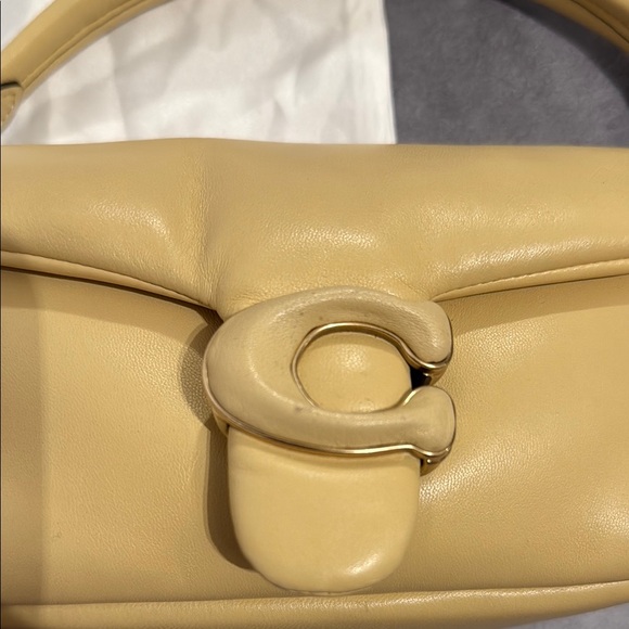 COACH Pillow Tabby 18 Nappa Soft Leather Mini Yellow - Picture 8 of 11